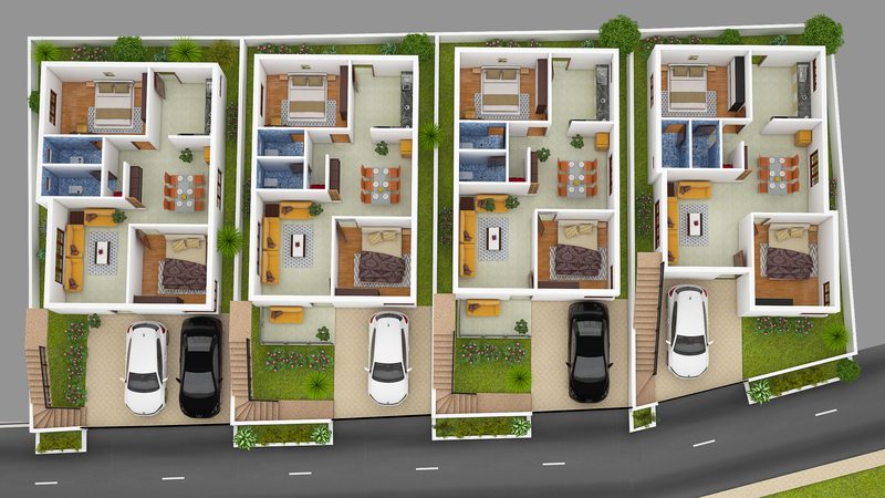 All-Floor Layout — 3D Shadow
